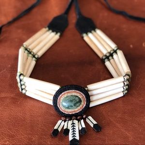 Native beaded, Hairpipe Beaded necklace